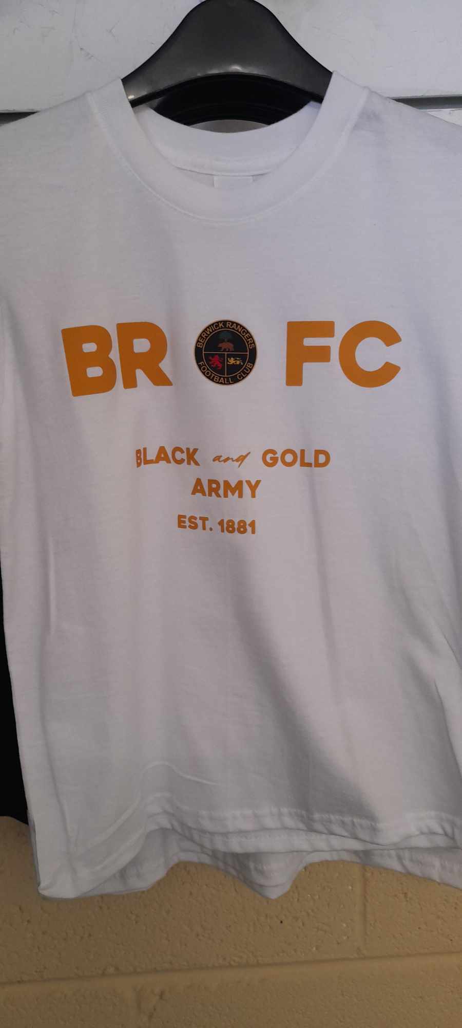 BRFC KIDS - Black and Gold Army - White Cotton Tee