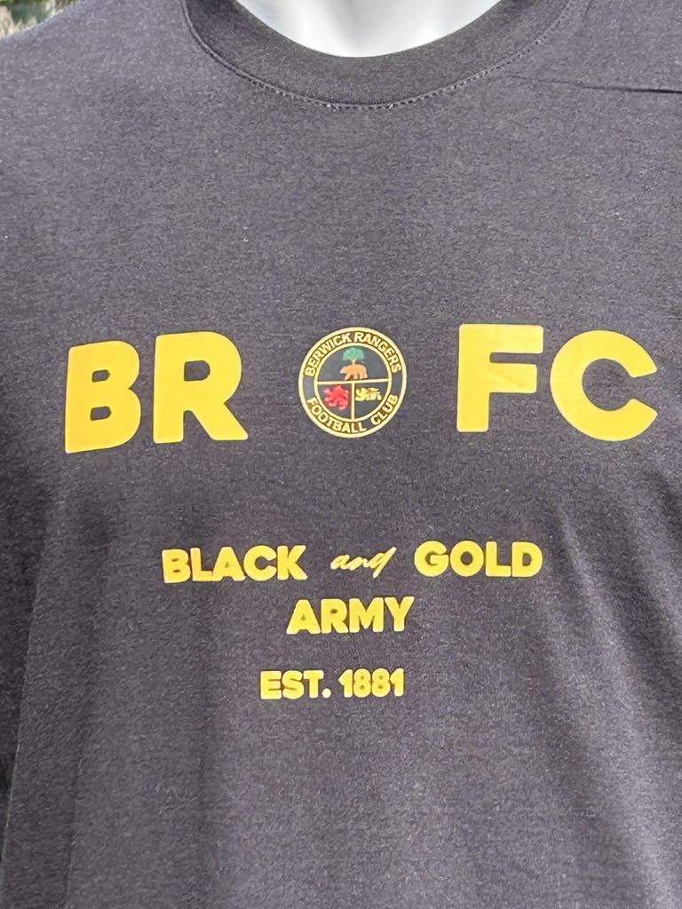 BRFC Black & Gold Army - Black Cotton Tee