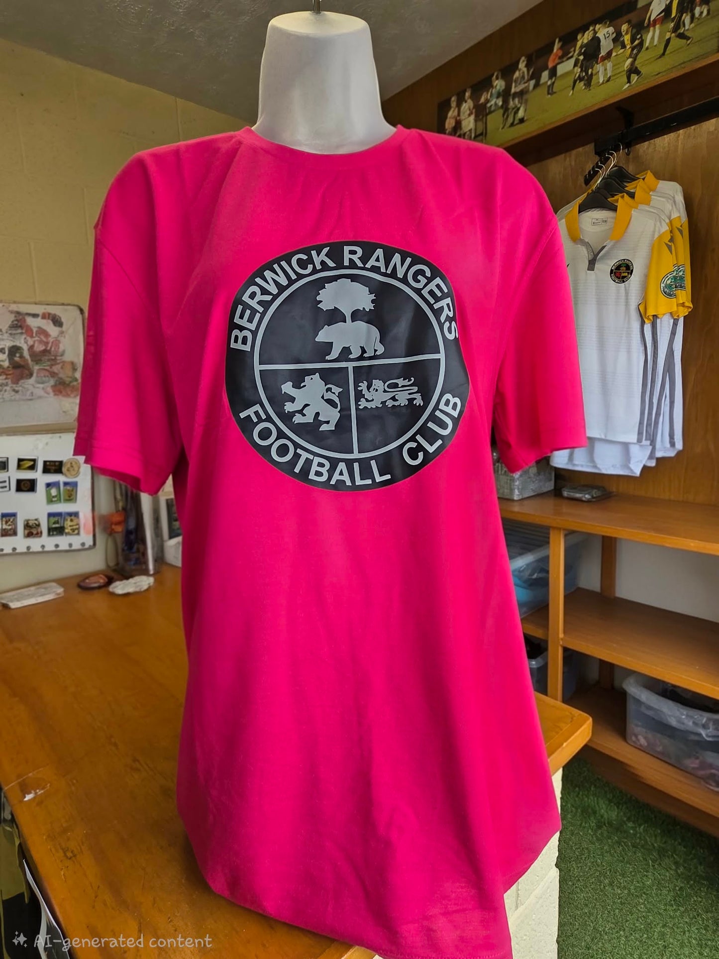 BRFC ADULT round logo - Fuschia Cotton Tee