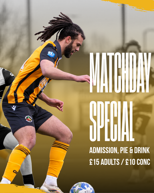 Matchday Special 'Pie and Pint' ticket