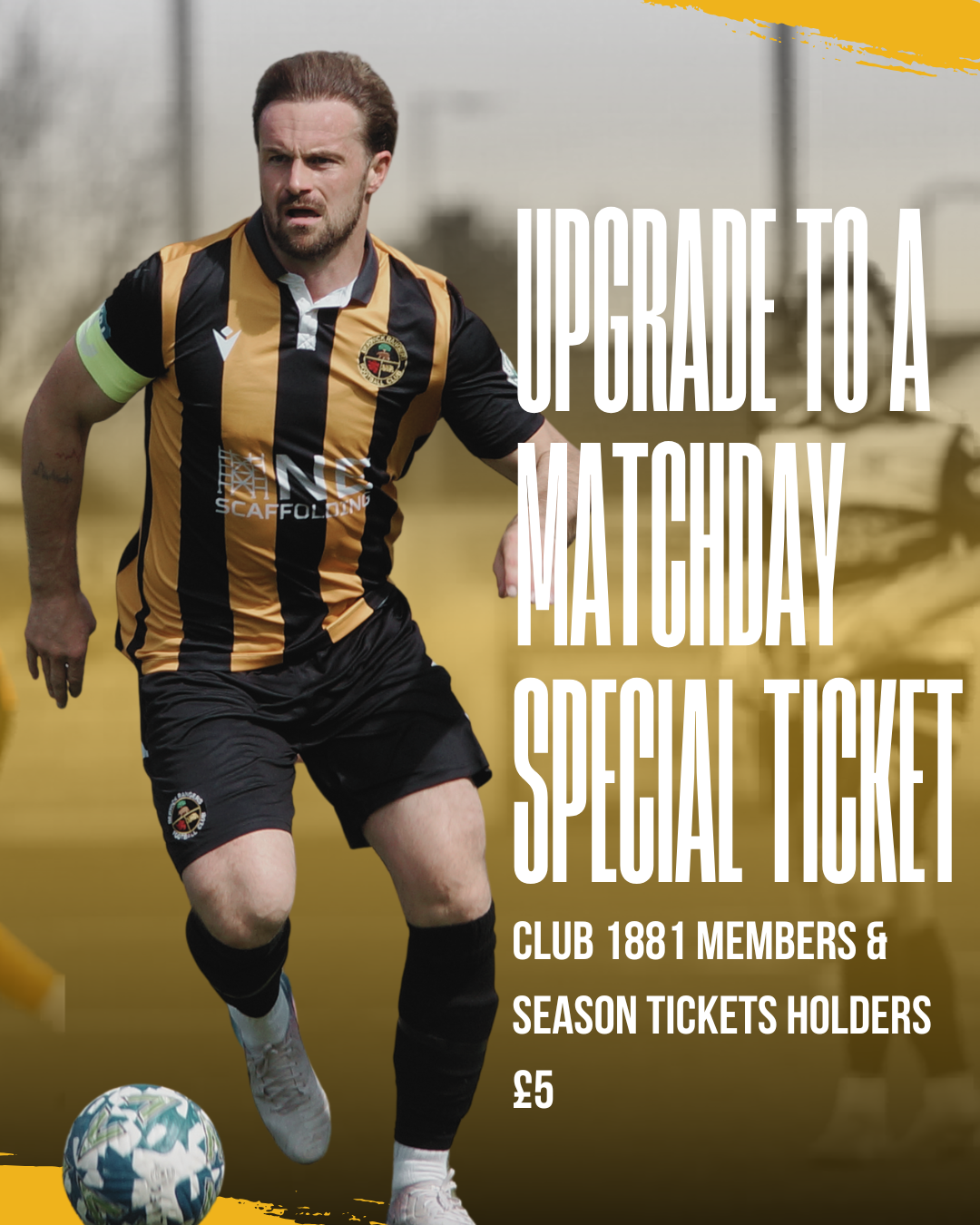 Upgrade to a Matchday Special 'Pie and Pint'